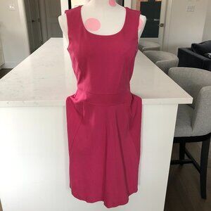 Brooks Brothers Sleeveless Scoop Neck A-Line/Full Lined Midi Dress Pink Size 8